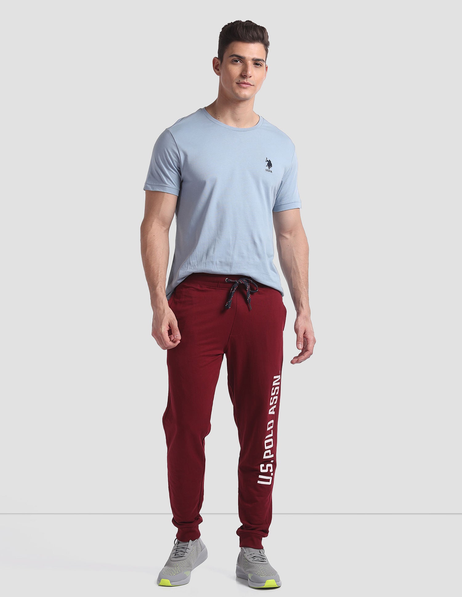 Comfort Fit Solid Joggers by U. S. POLO ASSN.