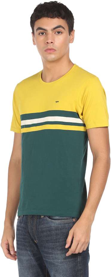 Flying Machine Color block T Shirt