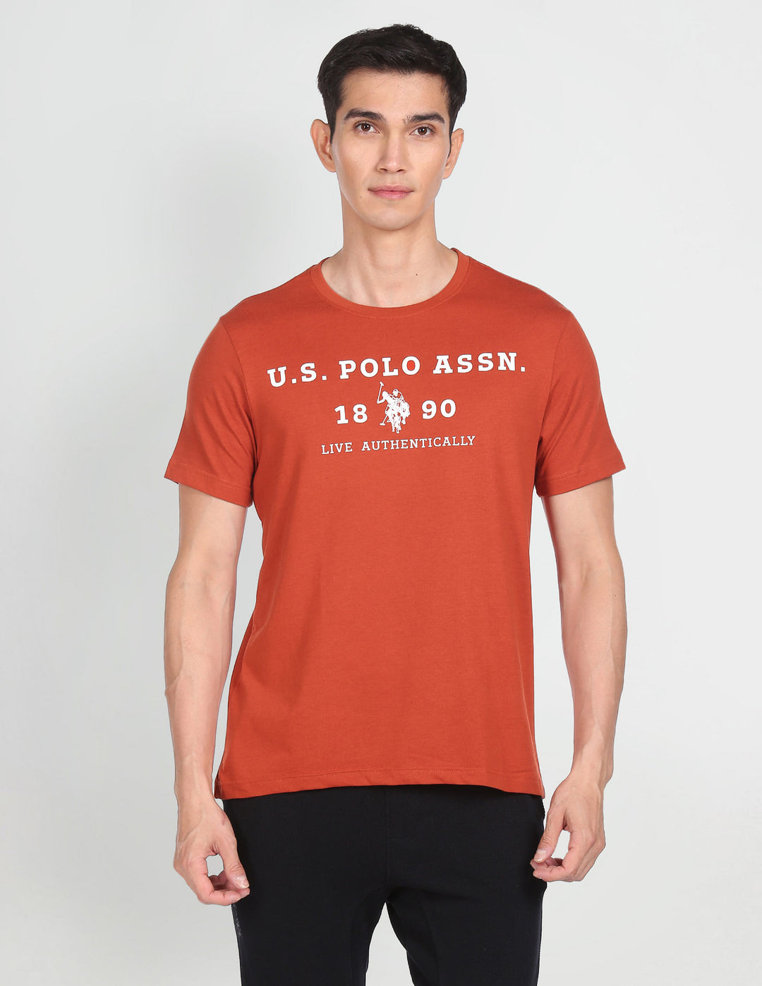 Crew Neck Brand Print T-Shirt by U. S. POLO ASSN.