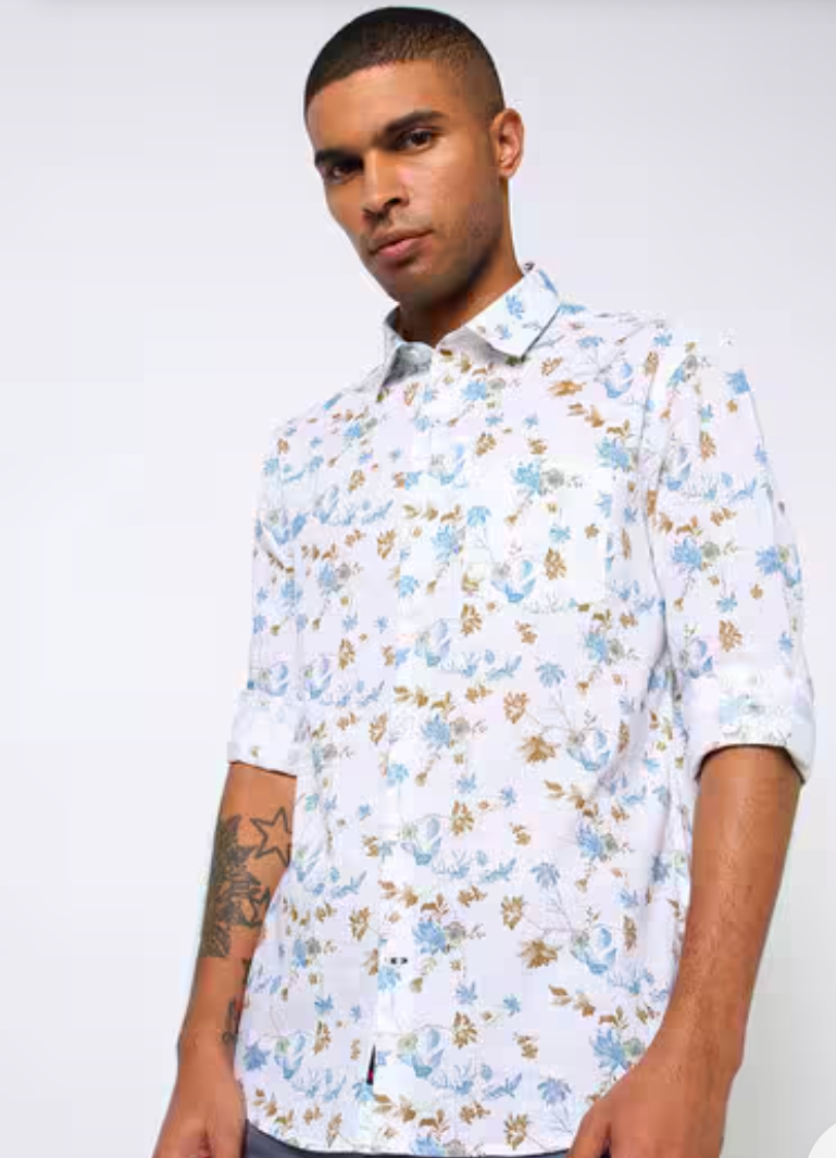 NETPLAY PRINTED REGULAR FIT SHIRT