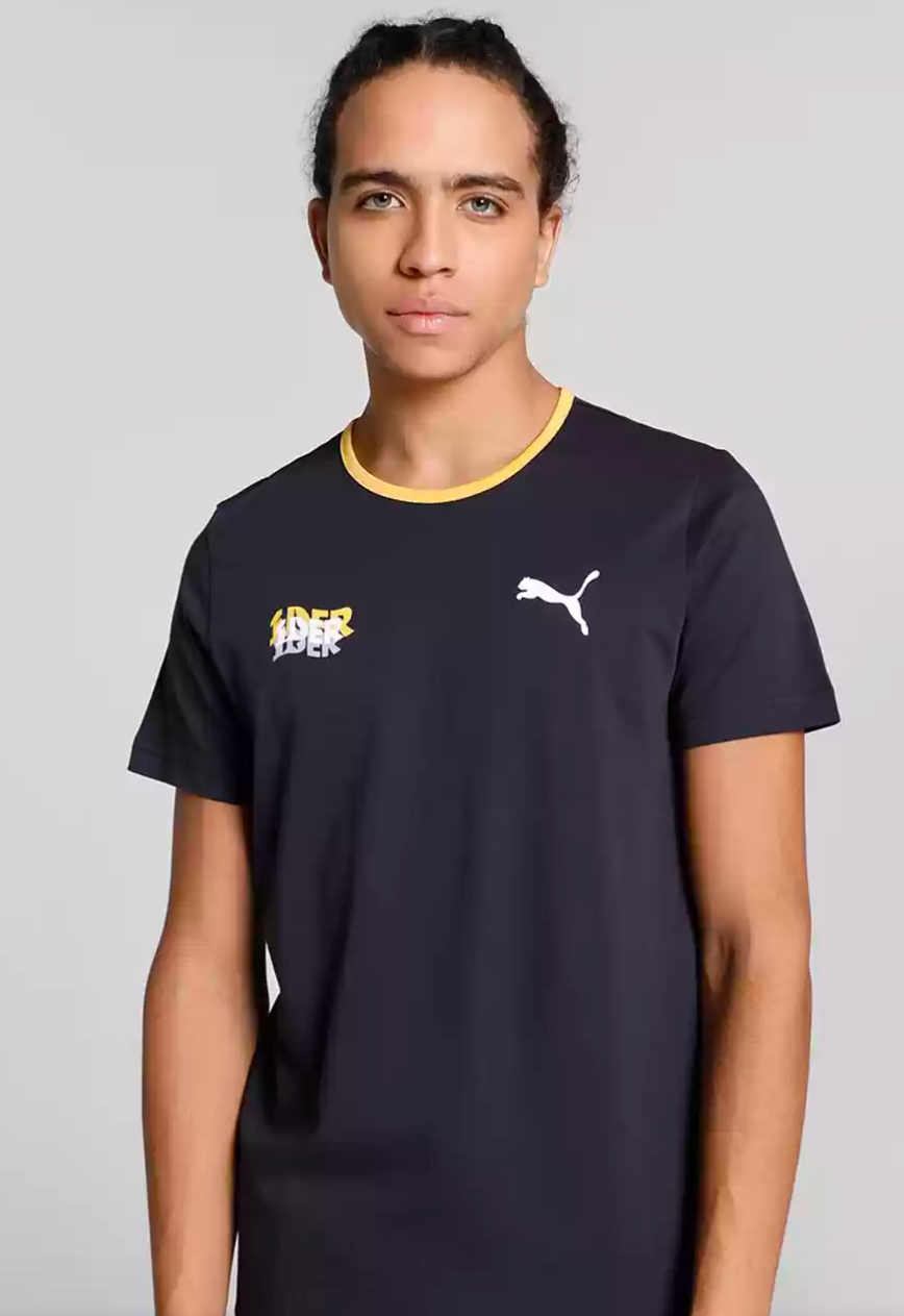 Puma X 1DER men slim fit graphic logo paint t-shirt