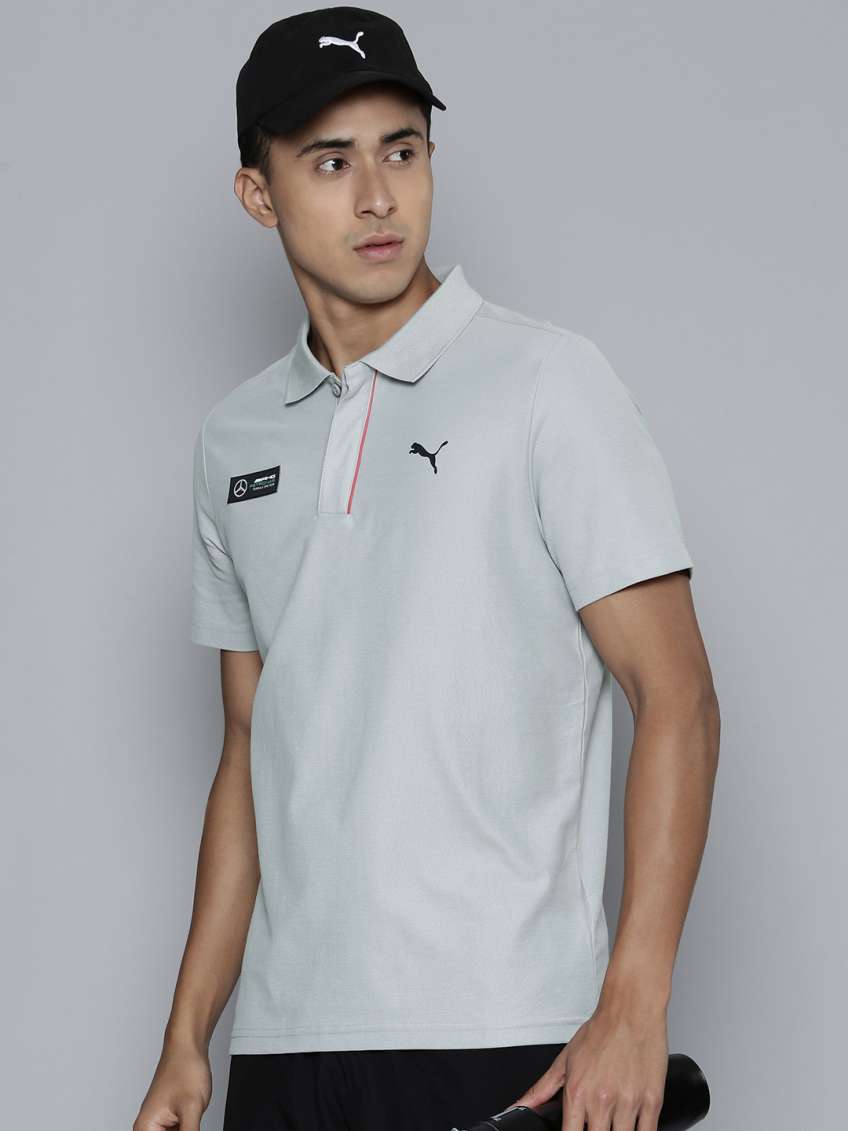 Mercedes AMG Petronas Polo Collar Applique T-shirt by Puma