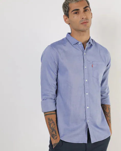 Cotton Shirt with Patch Pocket by Levi's