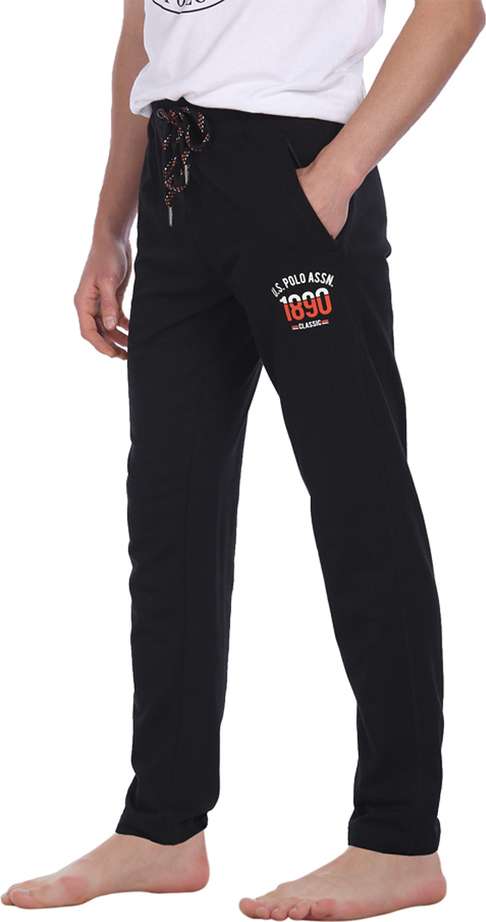 USPA men solid black pents