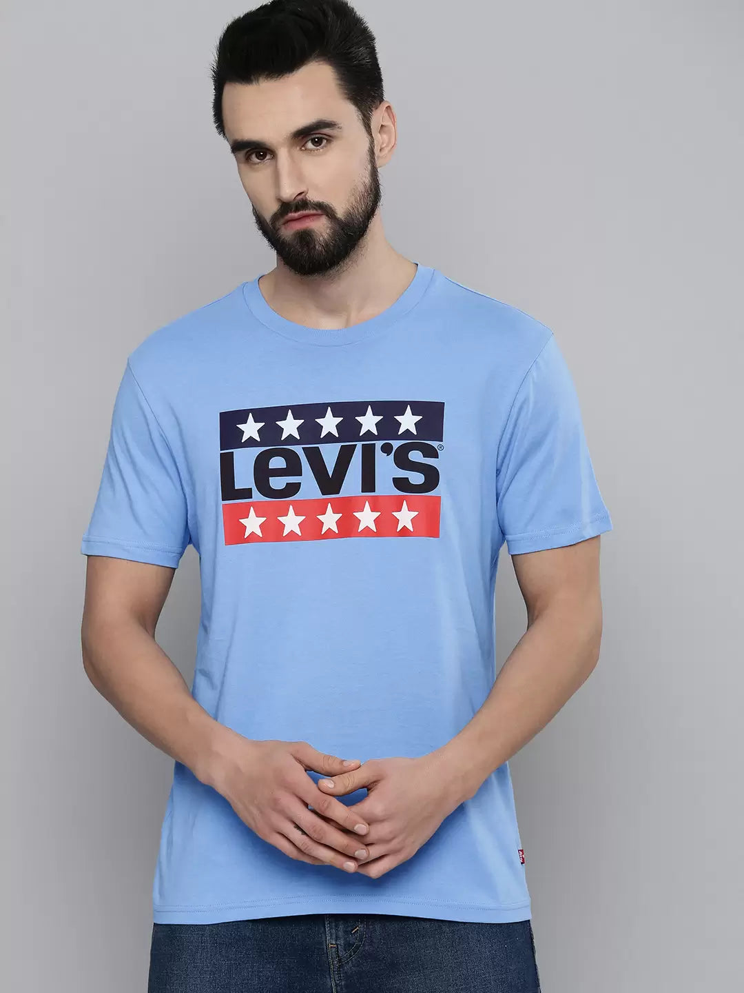 Levi’s Men’s Blue Logo Printed T shirt