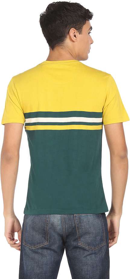Flying Machine Color block T Shirt