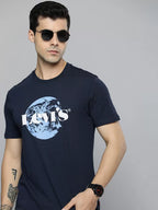 Navy Blue Pure Cotton T shirt by Levi’s