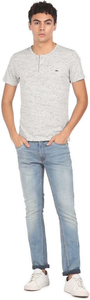 Men’s Round neck polycotton T shirt by Flying Machine