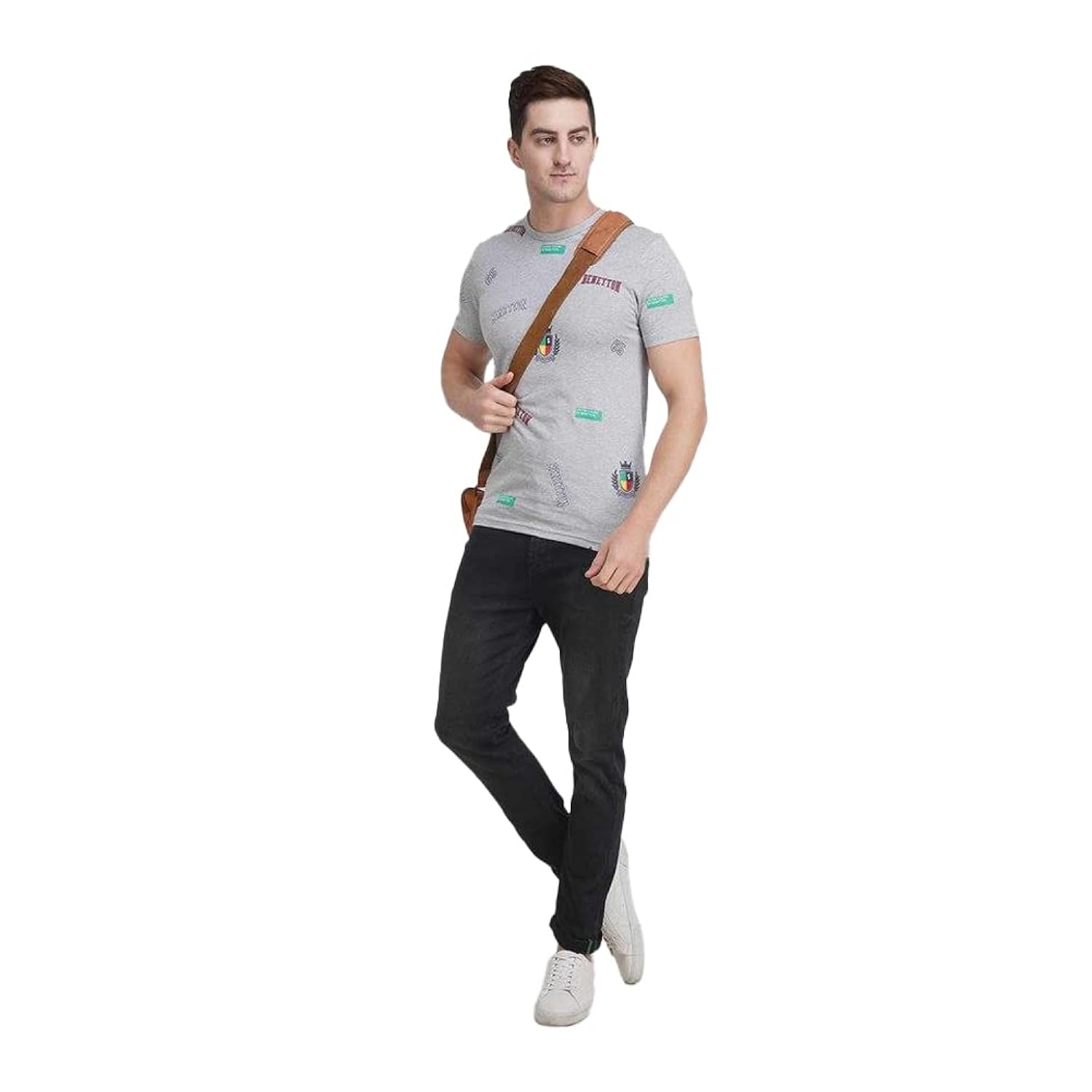 Printed Round neck T shirt by United Colors of Benetton