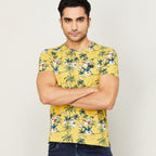 Printed Crew Neck T-shirt by Flying Machine