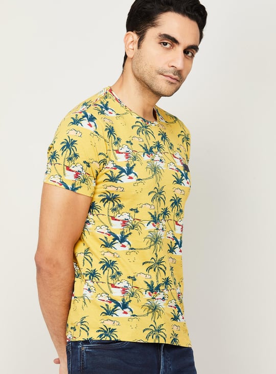 Printed Crew Neck T-shirt by Flying Machine