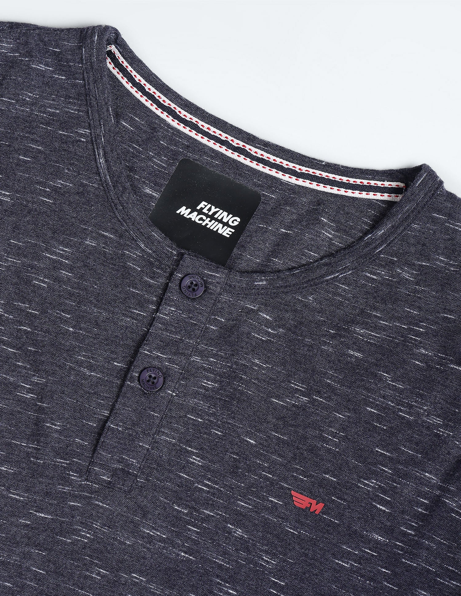 Heathered Henley T shirt by Flying Machine