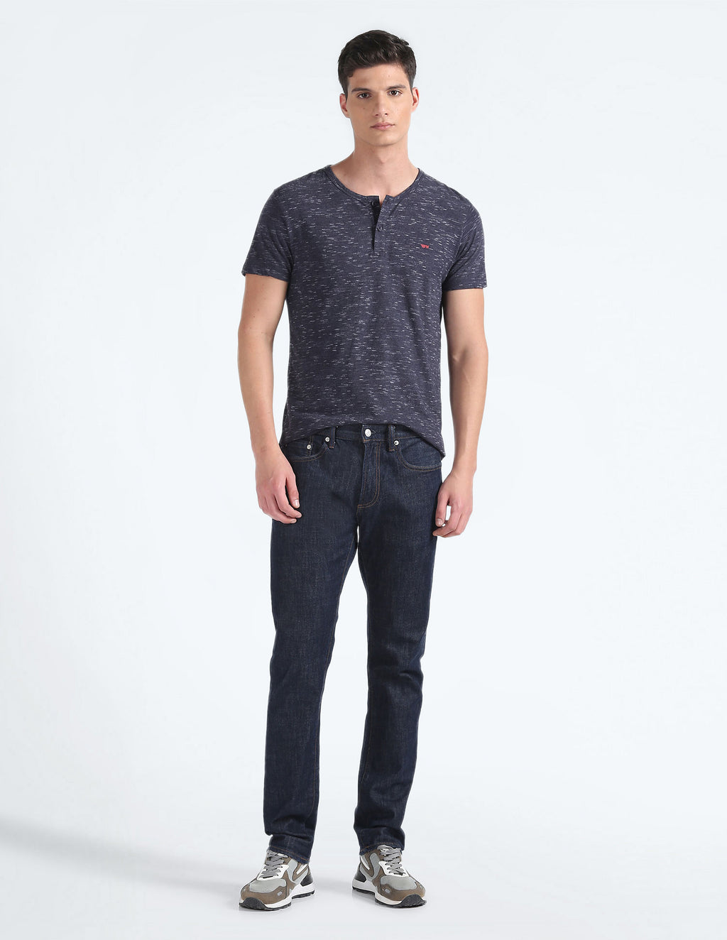 Heathered Henley T shirt by Flying Machine