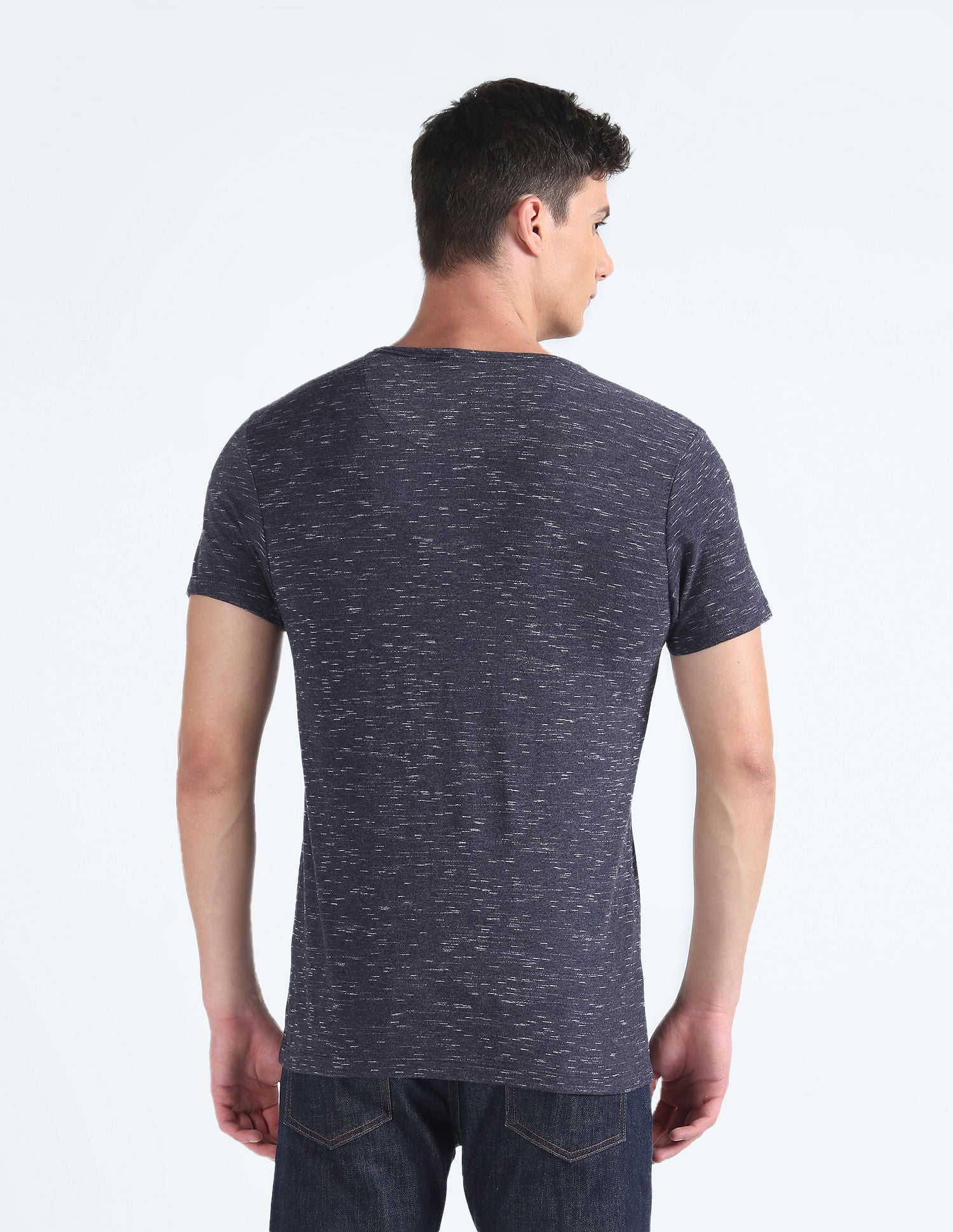 Heathered Henley T shirt by Flying Machine