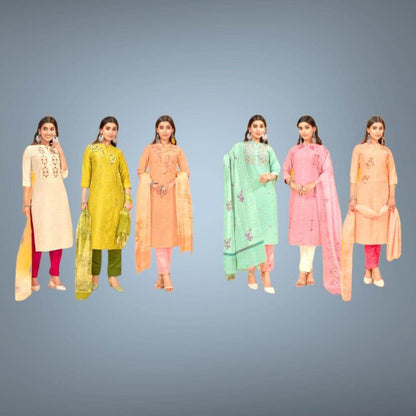 Kajree Fashion Pentonic Fancy Designer Party Wear Heavy Embroidered Kurtis With Bottom & Dupatta - Apparel For Less