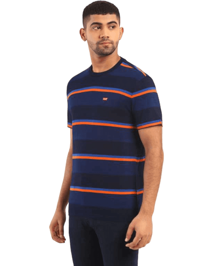 LEVI'S Striped Men Crew Neck T-shirt - Apparel For Less