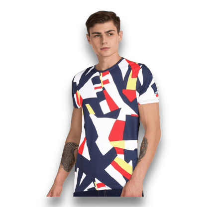 Pepe Jeans Printed Men Round Neck Blue T-shirt - Apparel For Less