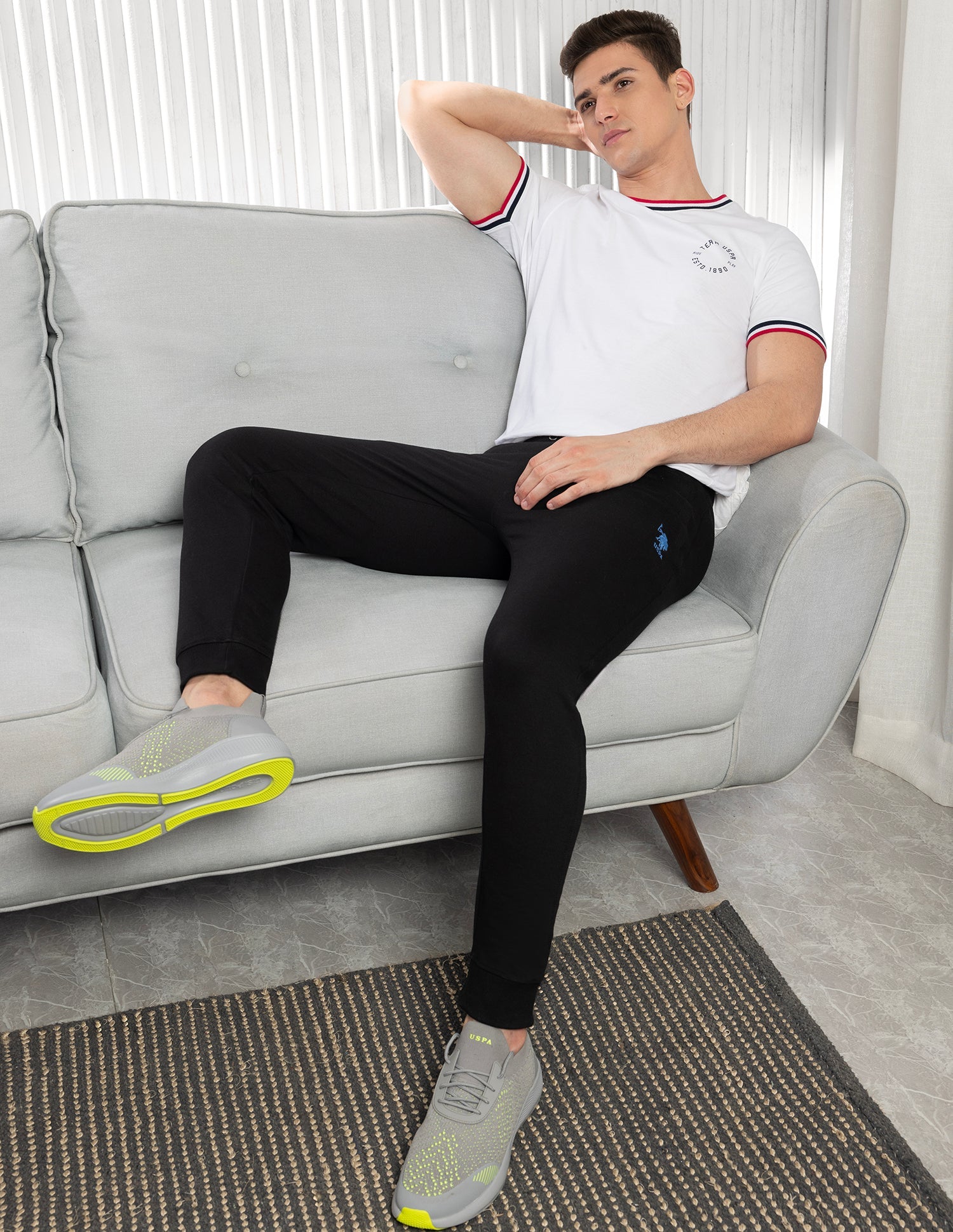 Mid Rise Drawstring Waist I604 Joggers USPA