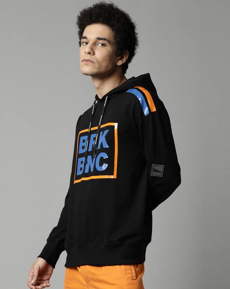 Breakbounce White Printed Hoodie