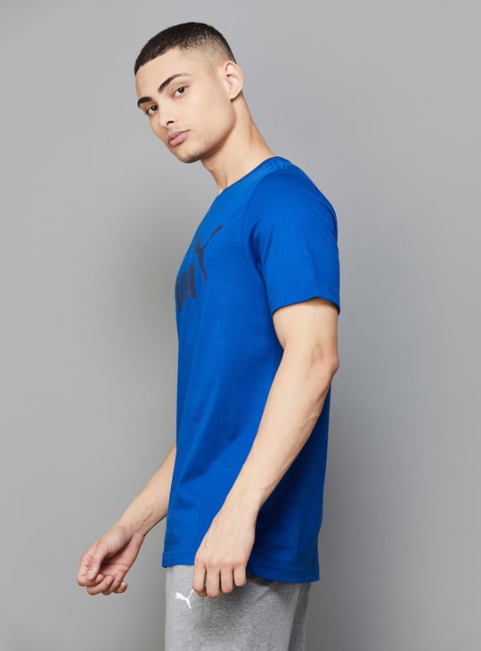 PUMA Men Printed Regular Fit Sports T-shirt