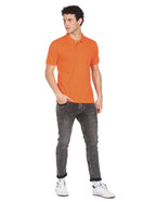 Solid Pure Cotton Polo T-shirt by Flying Machine