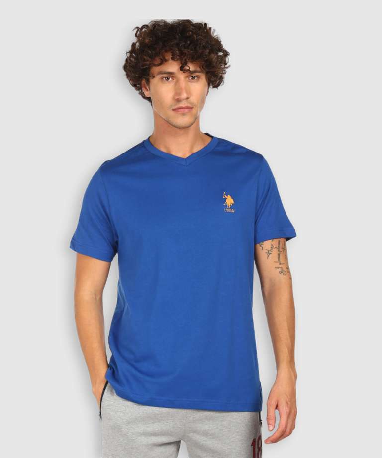 USPA men v-neck Regular Fit T-shirt