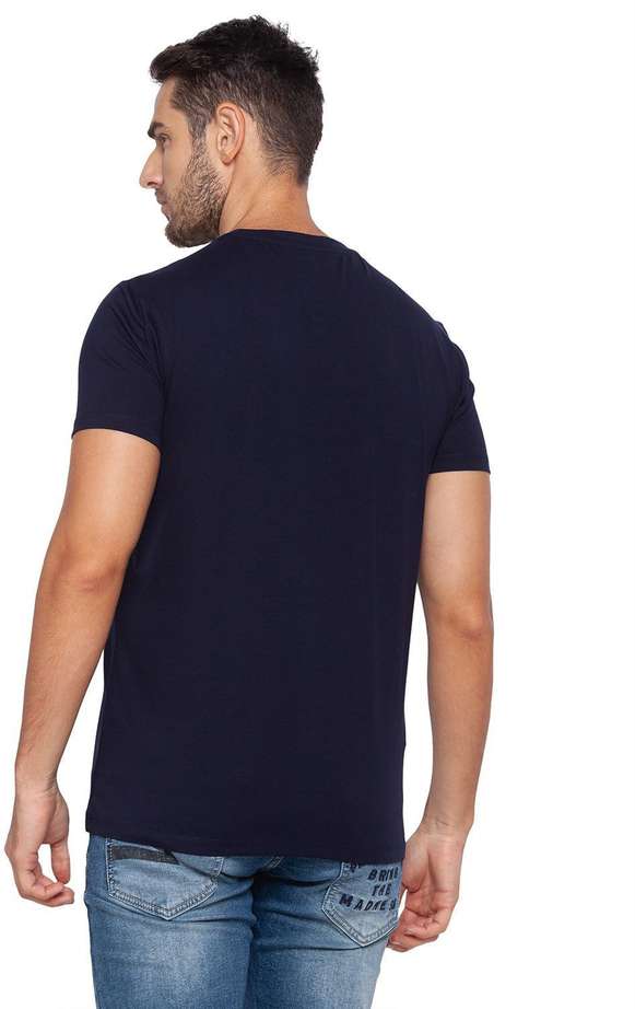 Spykar printed round neck cotton t-shirt