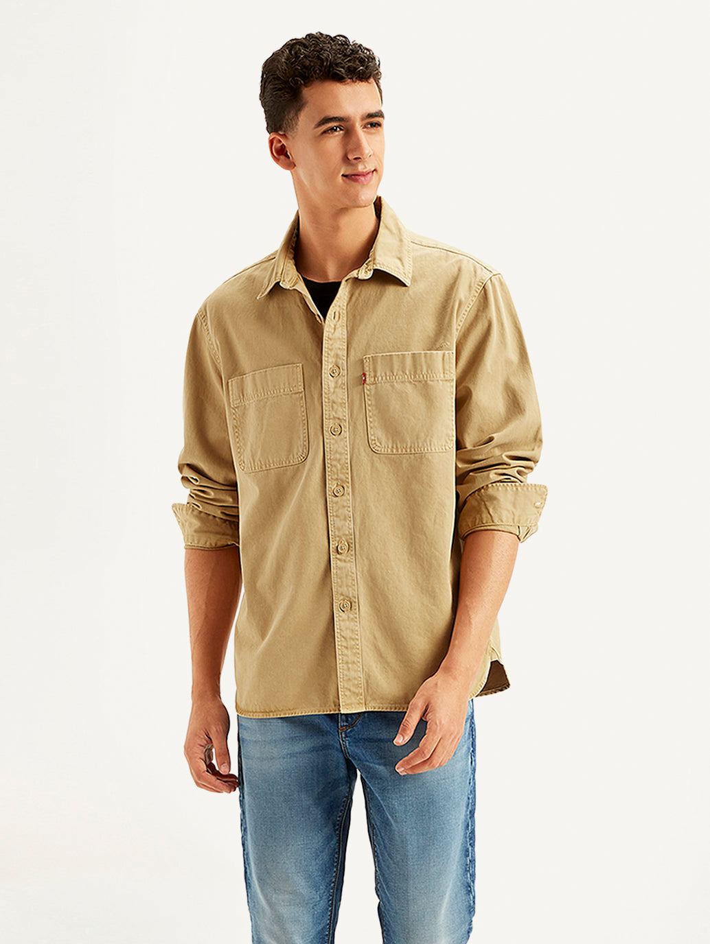 Men's Solid Straight Fit Denim Shirt LEVI'S
