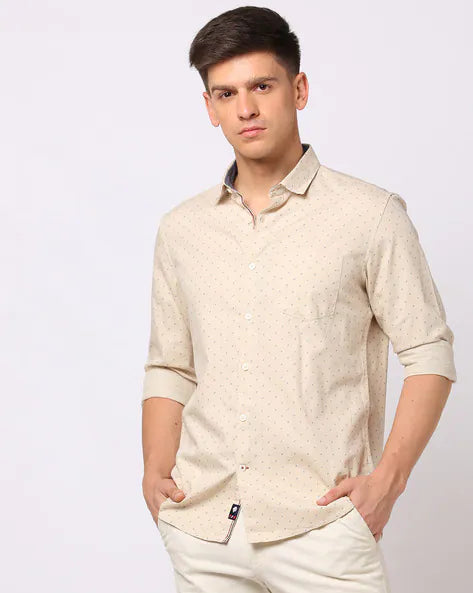 Printed Cotton Shirt by Netplay