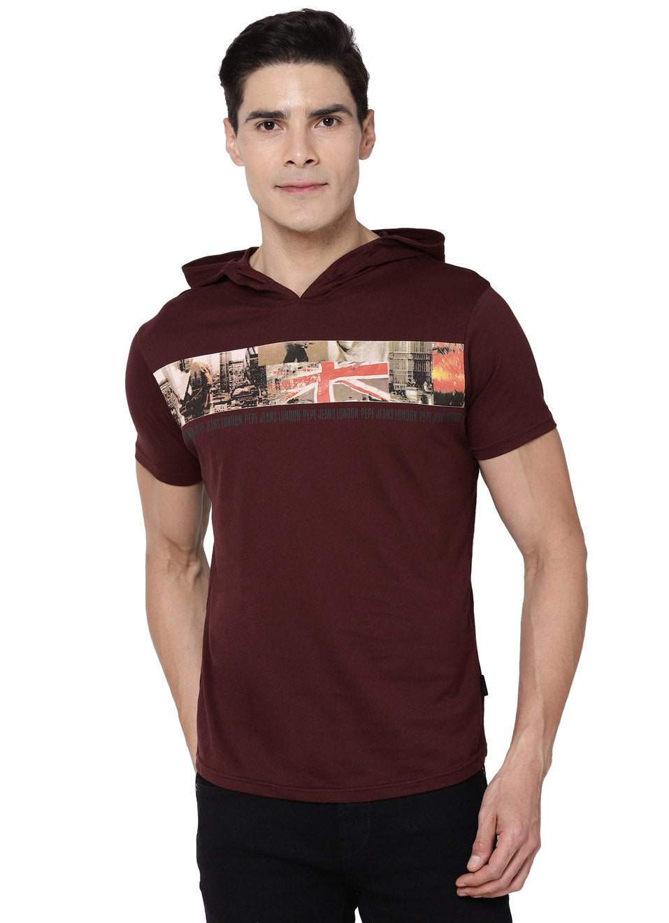 Warwick Ss Graphic Printed Hoodie T-Shirt by Pepe Jeans