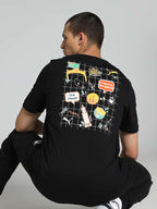 PUMA| Bangalore city printed round neck black t-shirt