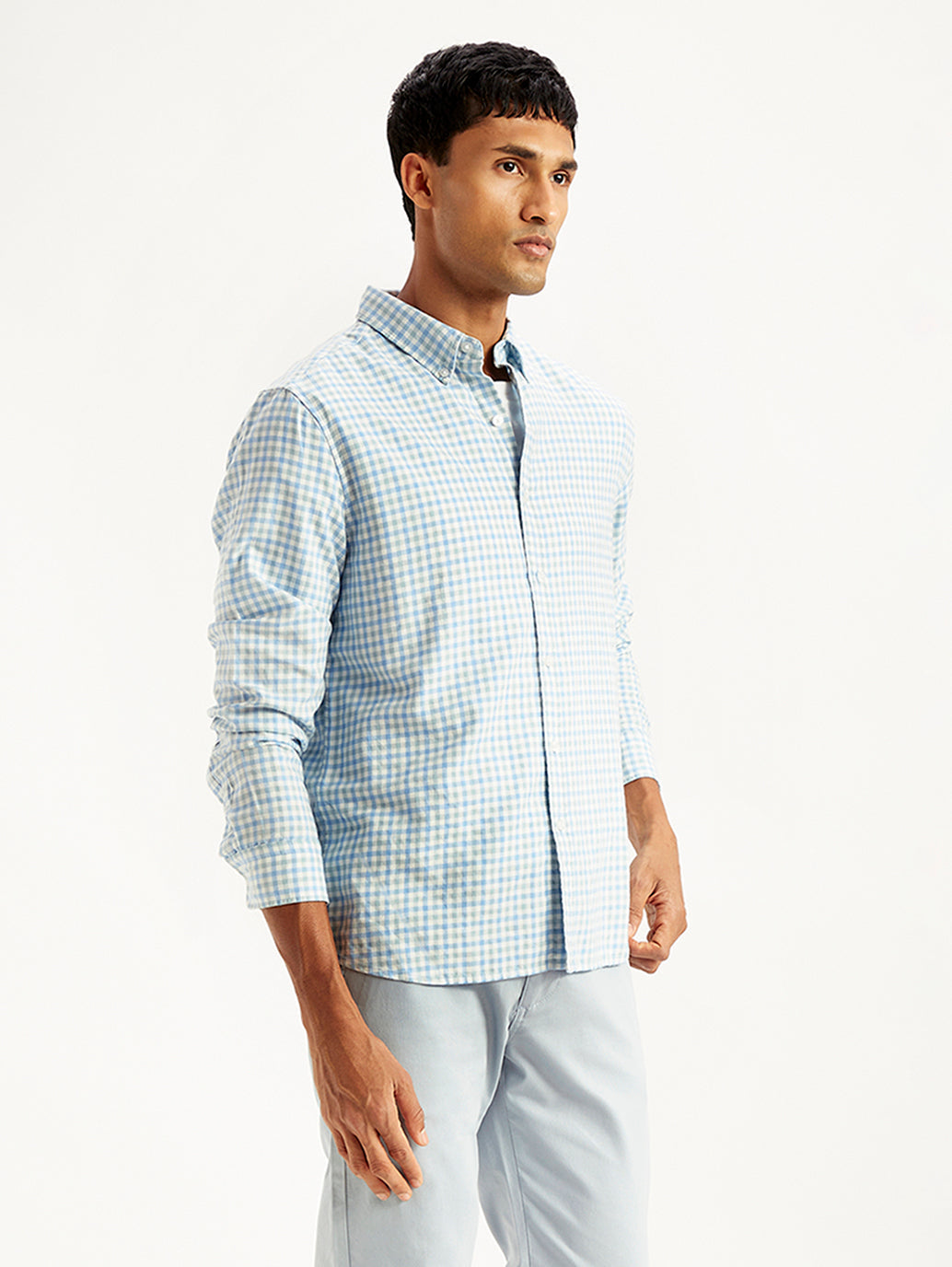 Men's Checkered Spread Collar Shirt Levi's