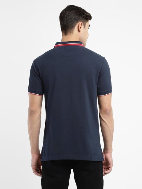 Levi's Blue Cotton Regular Fit Polo T-Shirt