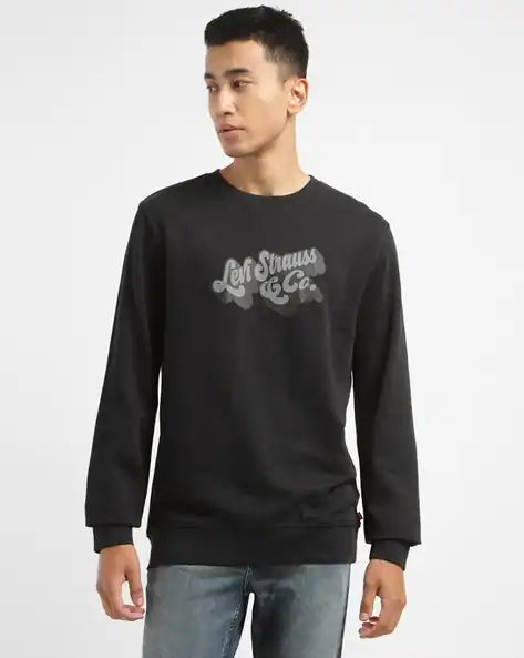 Levi's Red Cotton Regular Fit Printed Sweatshirt