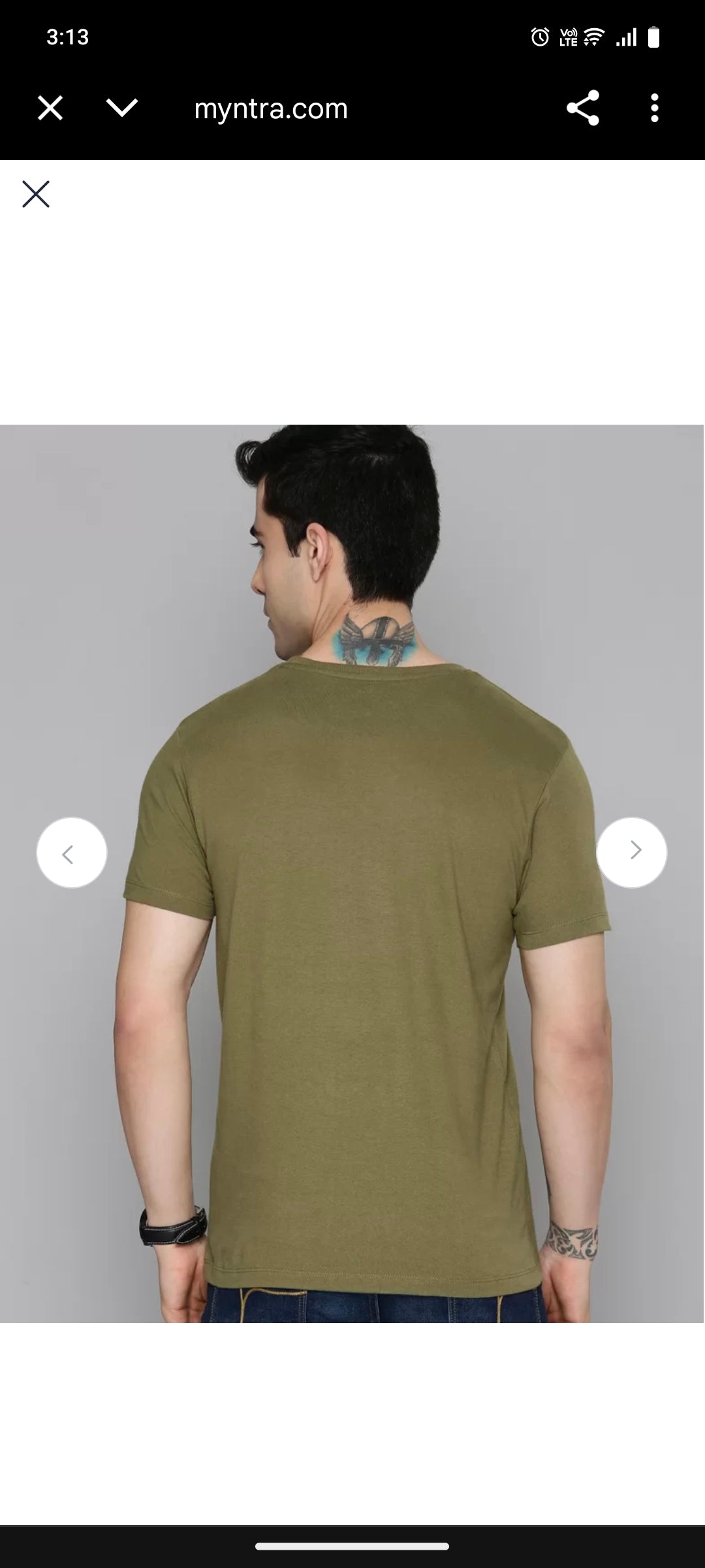 Flying Machine olive slim fit T-shirt