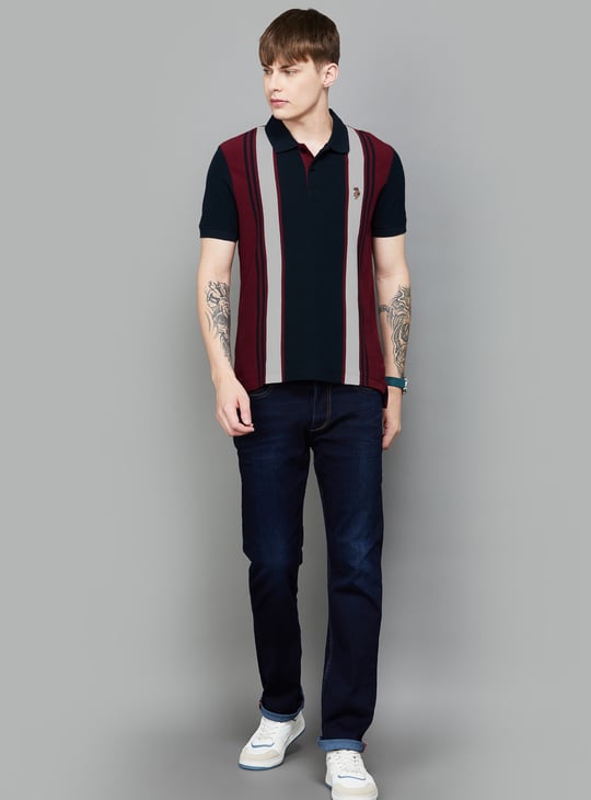 U.S. POLO ASSN. Men Striped Polo T-shirt