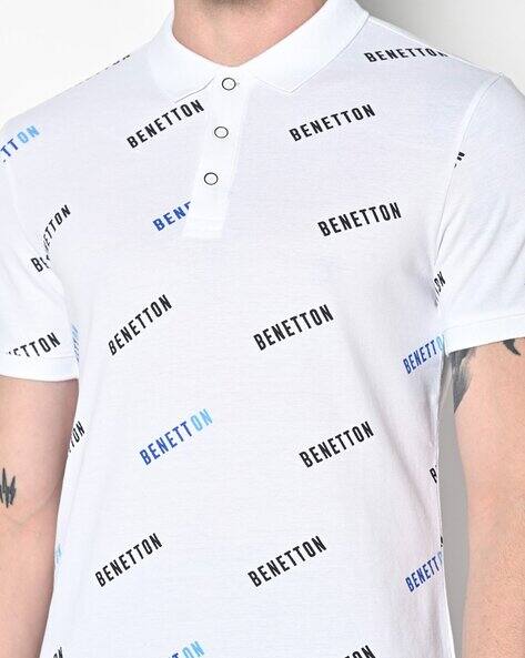 Brand Print Polo T-Shirt by United Colors of Benetton