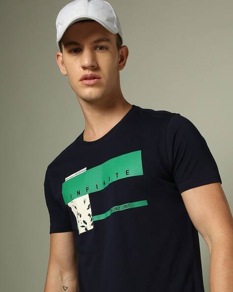 SPYKAR men slim fit crew-neck T-shirt