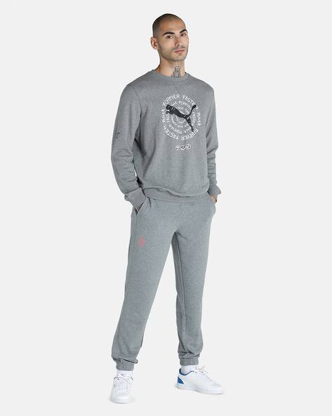Typographic Print Crew-Neck Sweatshirt by Puma