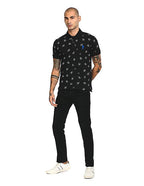 Ribbed collar cotton polo T-shirt by U. S. POLO ASSN