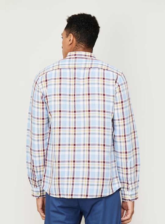 INDIAN TERRAIN Men Checked Slim Fit Casual Shirt