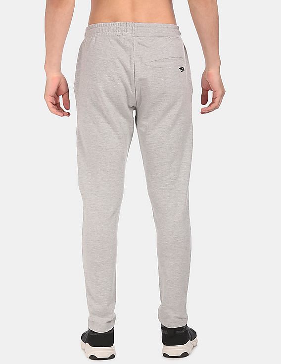 Contrast Tape Heathered Track Pants by Flying Machine