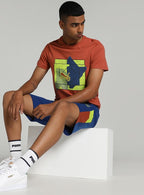 PUMA Men Printed Regular Fit Sports T-shirt