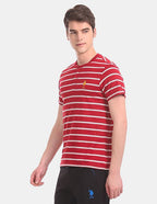 Comfort Fit Striped Cotton Henley Lounge T-shirt by U. S. POLO ASSN.
