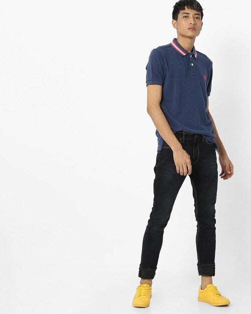 USPA regular fit cotton Polo t-shirt