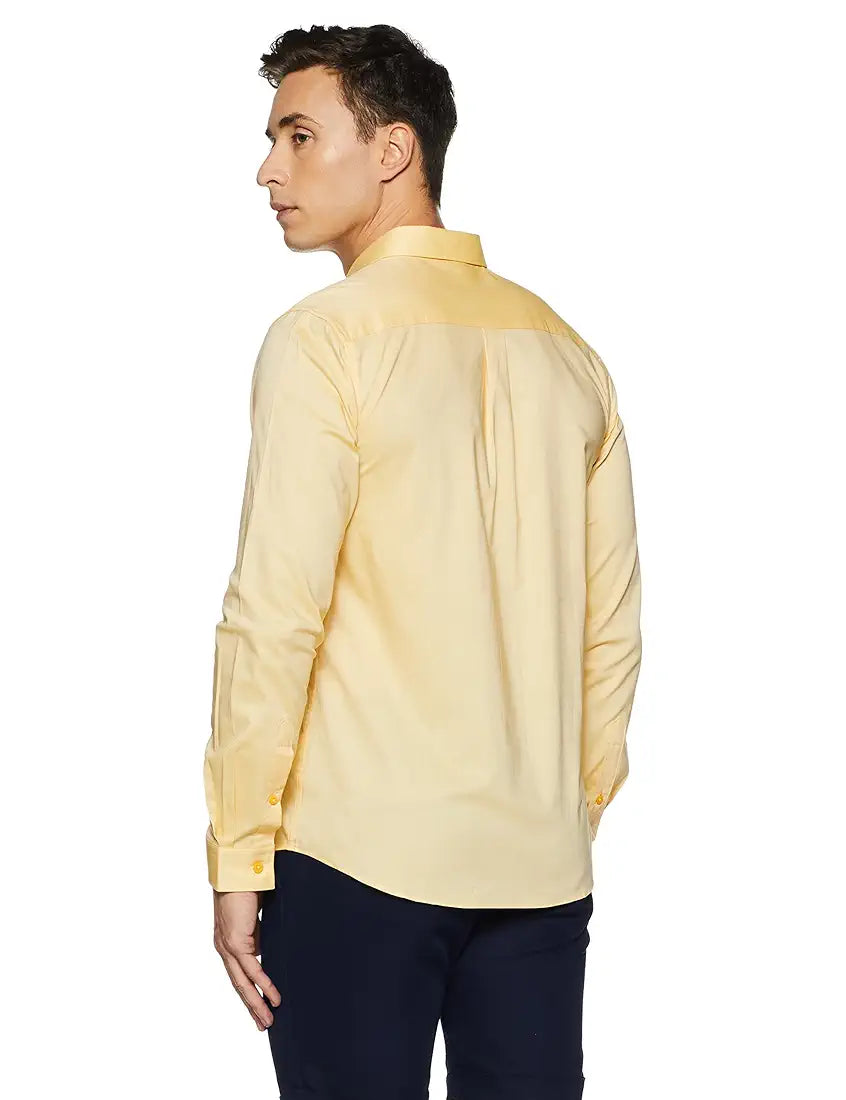 Regular Fit Spread Collar Solid Tencel Shirt UCB
