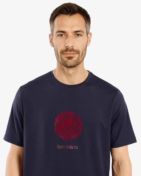 Men Graphic Print Regular Fit T-shirt by Rare Rabbit
