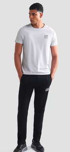 USPA man topographic printed round neck T-shirt
