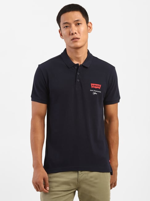 Levi's Navy Logo Polo T-Shirt