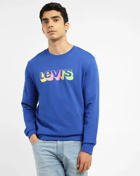 Men's Brand Logo Crew Neck Sweatshirt by Levi's